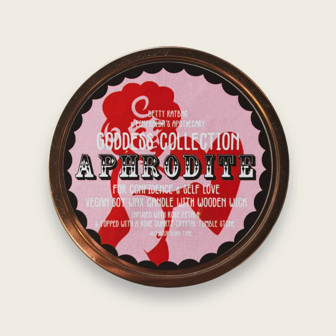 Aphrodite Rose Quartz Candle 40hrs