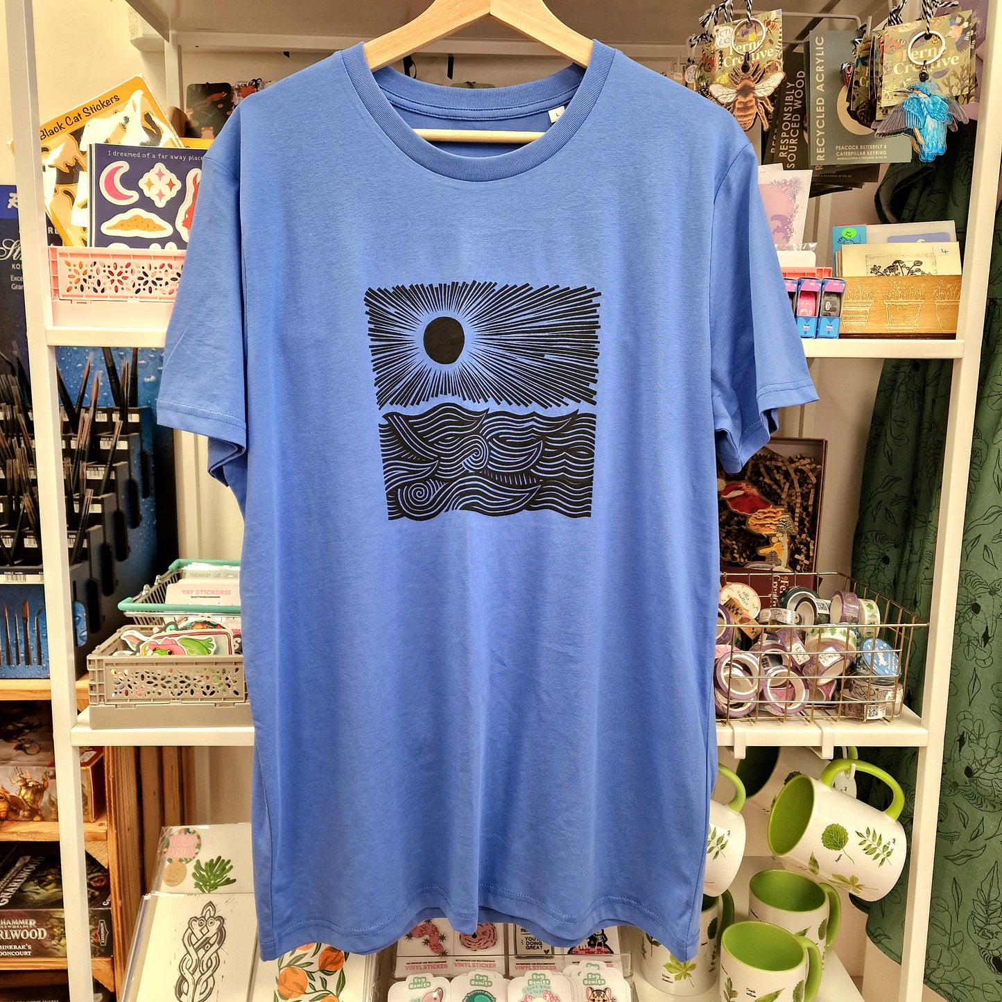 Sun And Sea Screen Printed T-Shirt