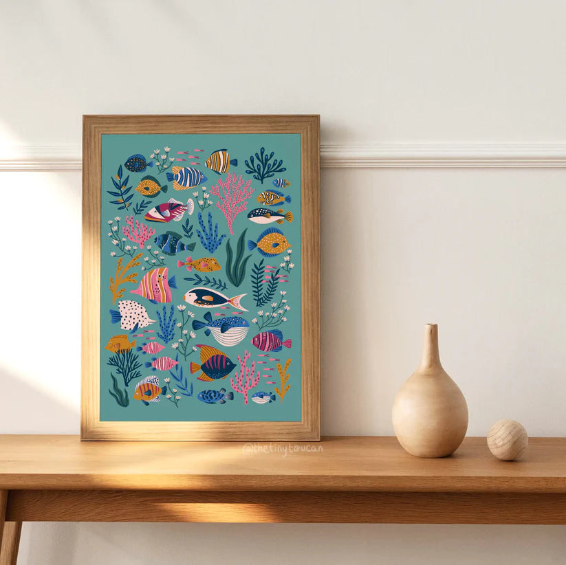 Tropical Fish A4 Print