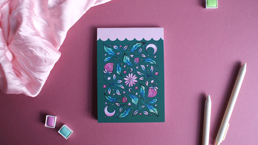 Strawberry Picking Notepad