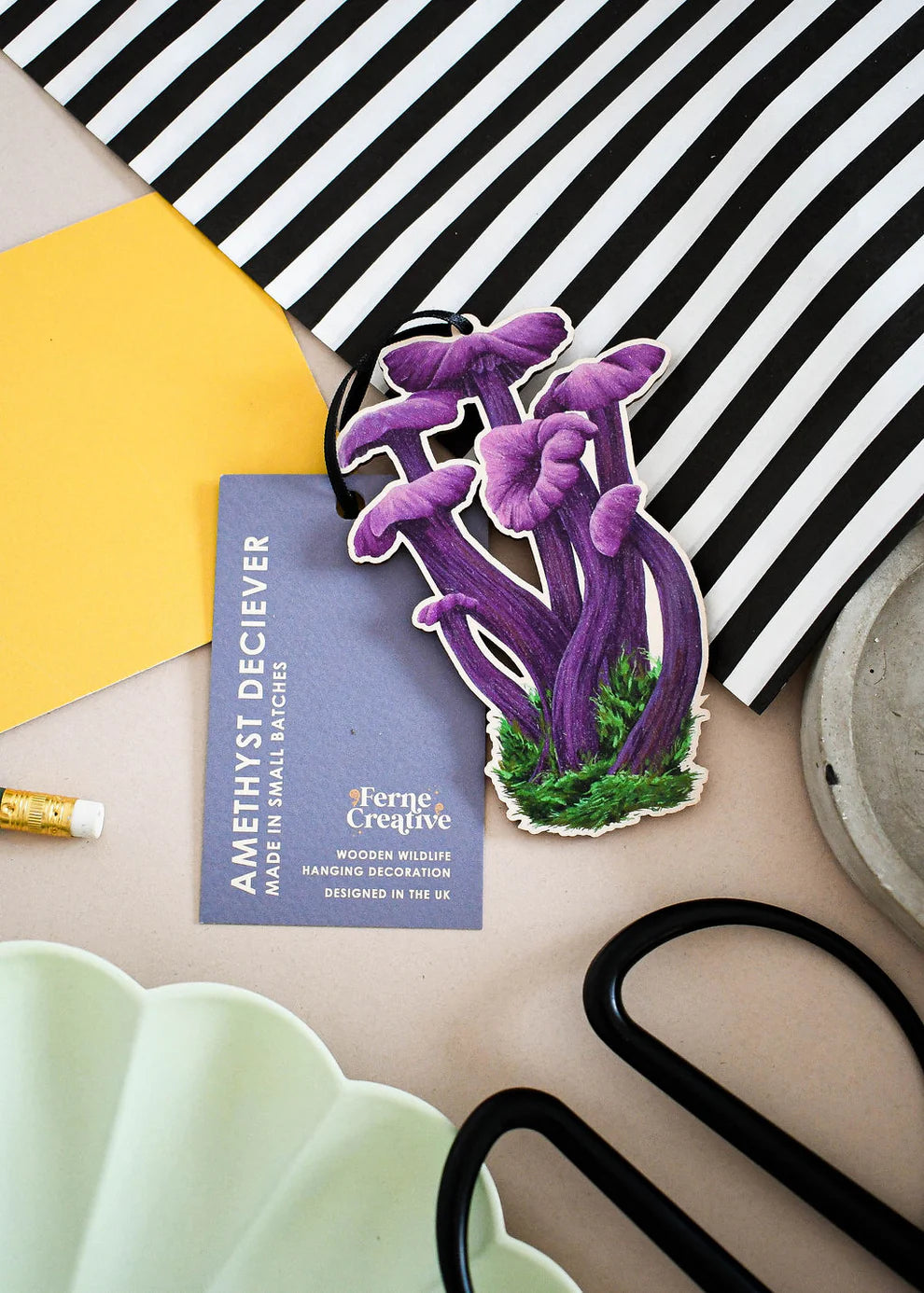 Amethyst Deceiver Wooden Decoration