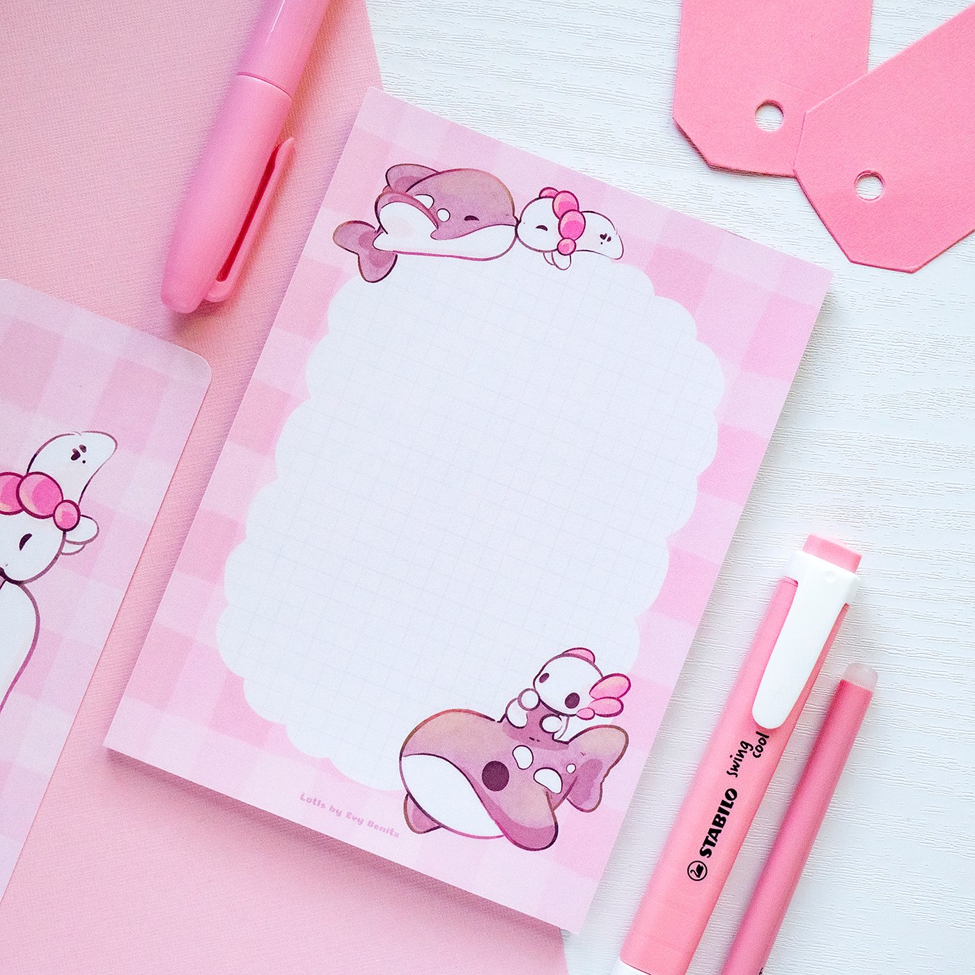 Rosy Lottie the Lotl Notepad