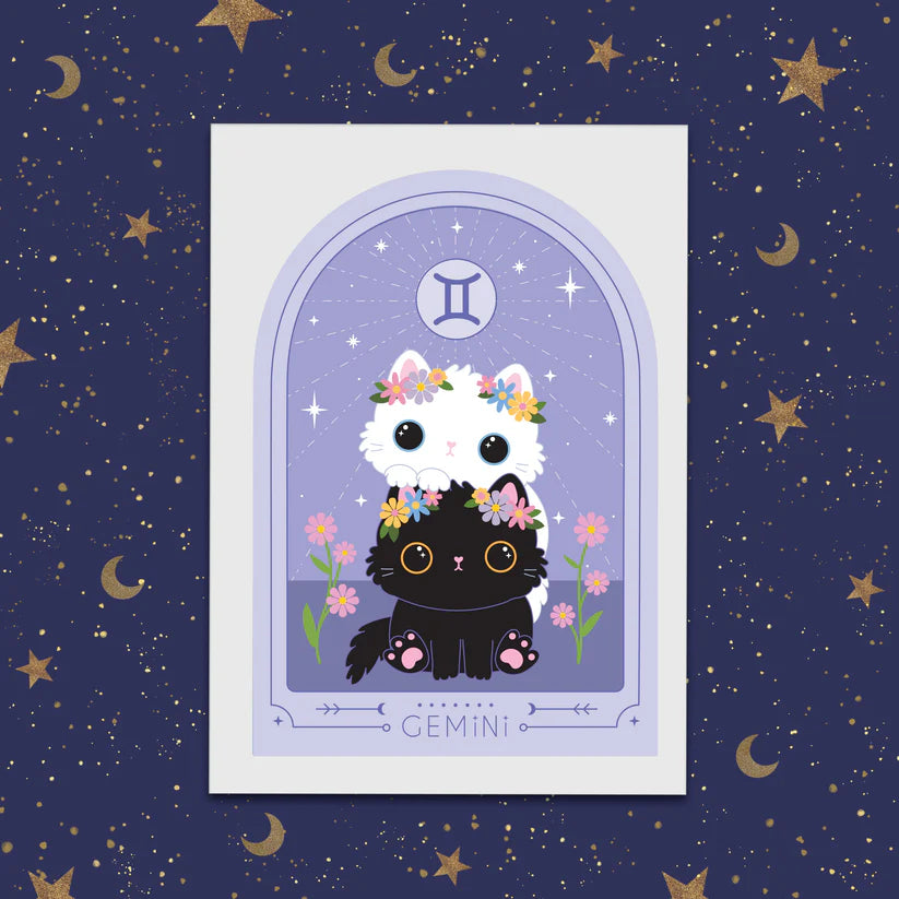 Gemini Zodiac A5 Print