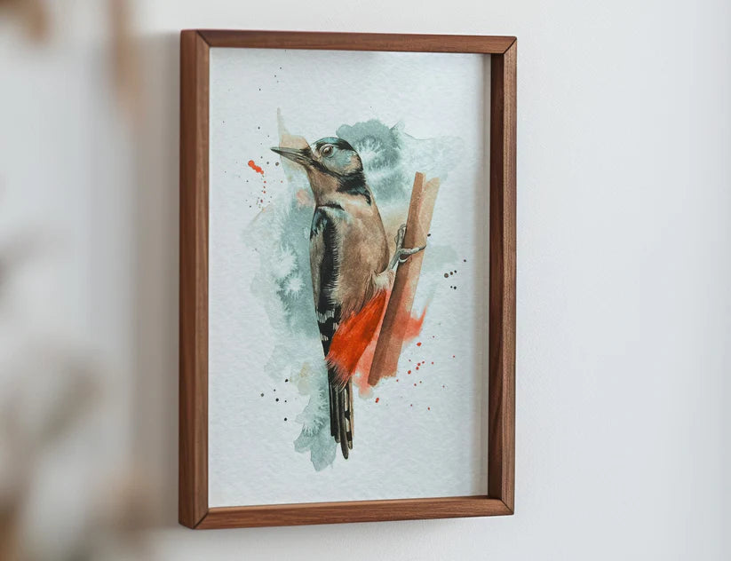 Great Spotted Woodpecker A4 Print