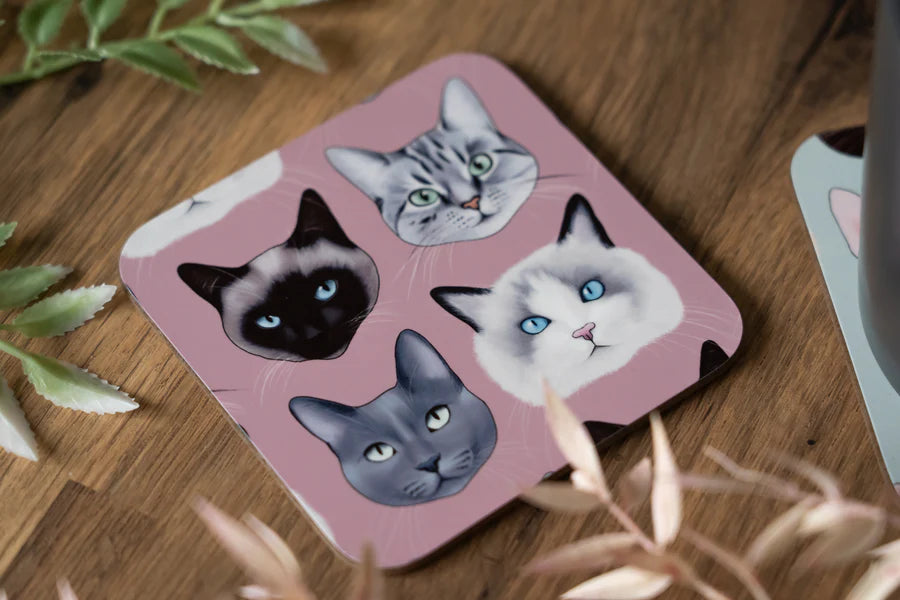 Pink Cats Coaster