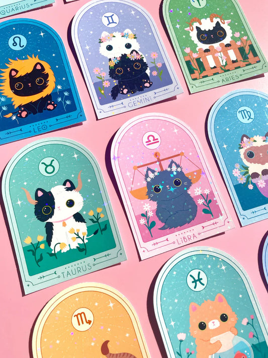 Zodiac Cat Stickers