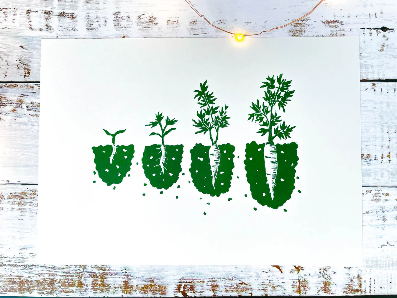 Grow Your Own A4 Lino Print