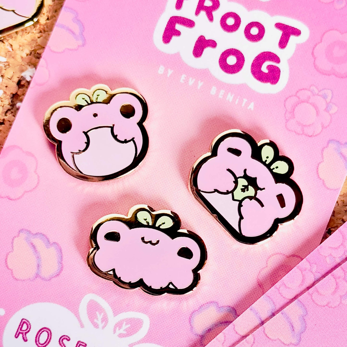Froot Frog Enamel Pin Set