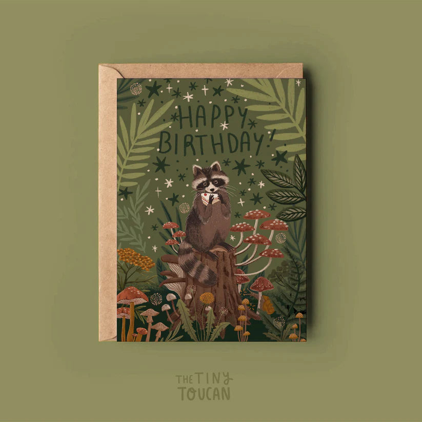 Birthday Raccoon Card
