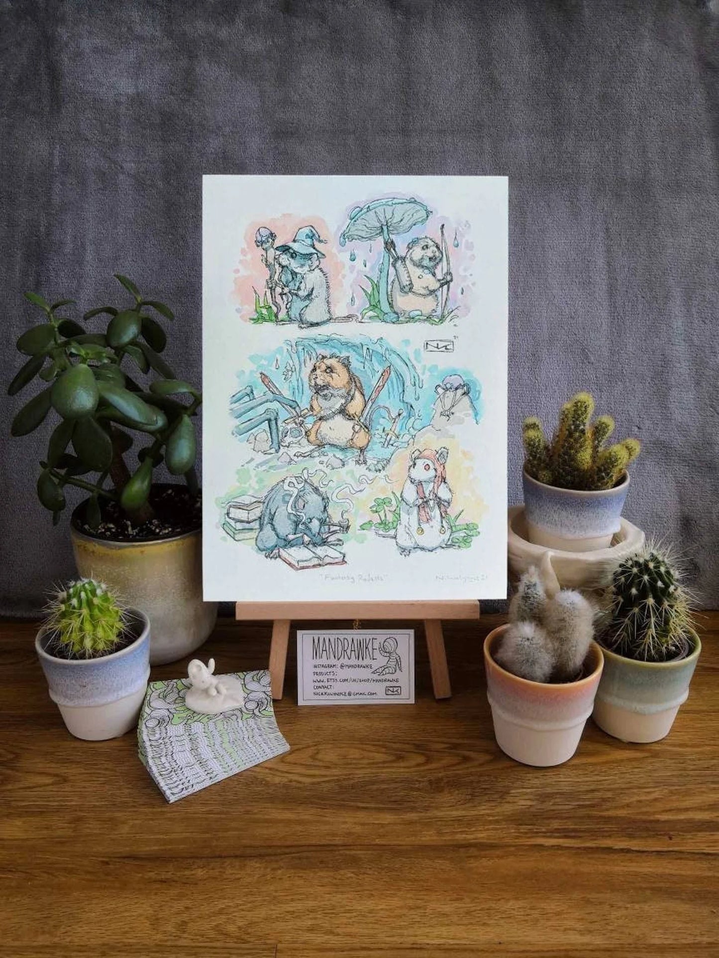 Fantasy Rodents A4 Print