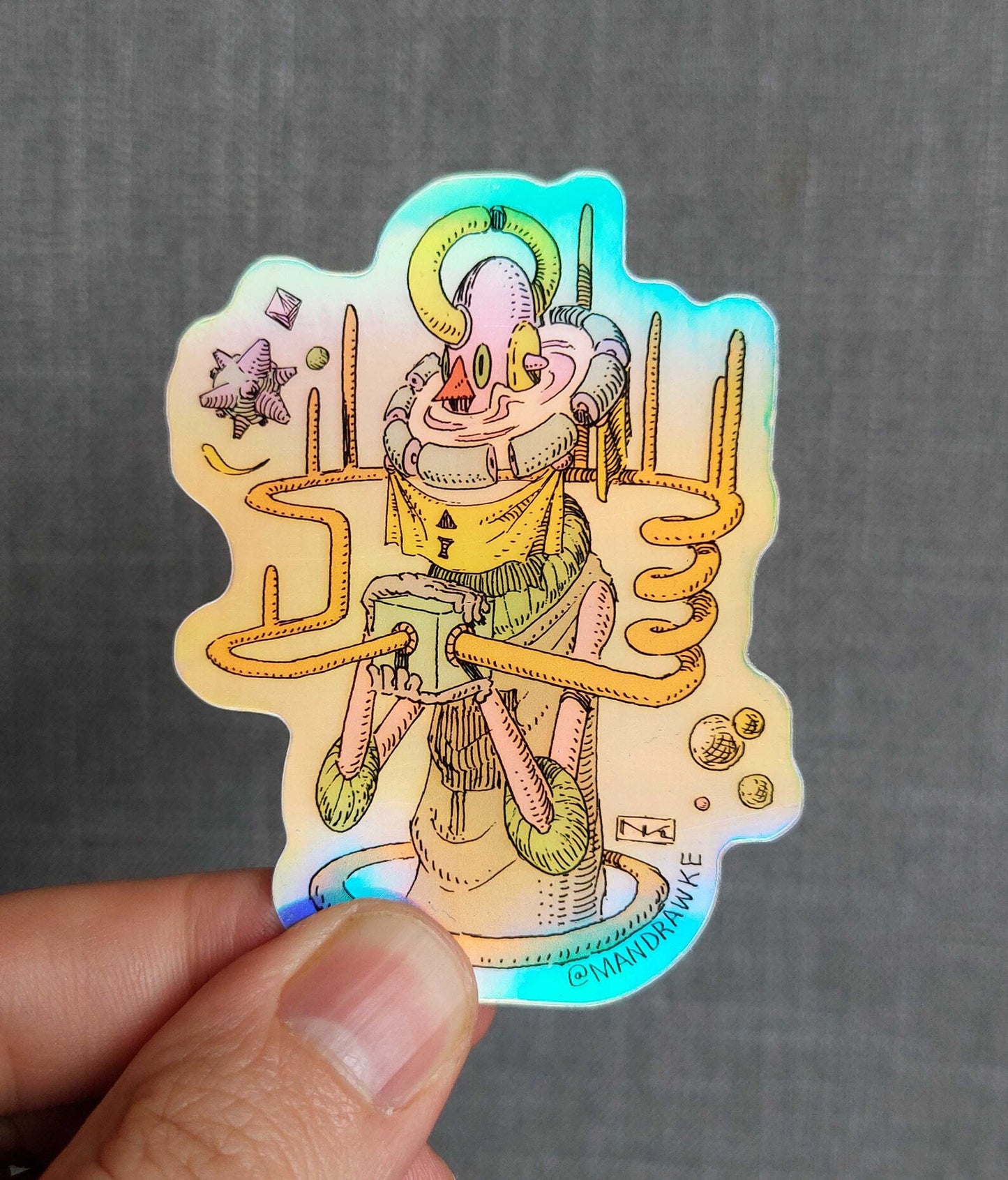 Cosmic Alien Sticker