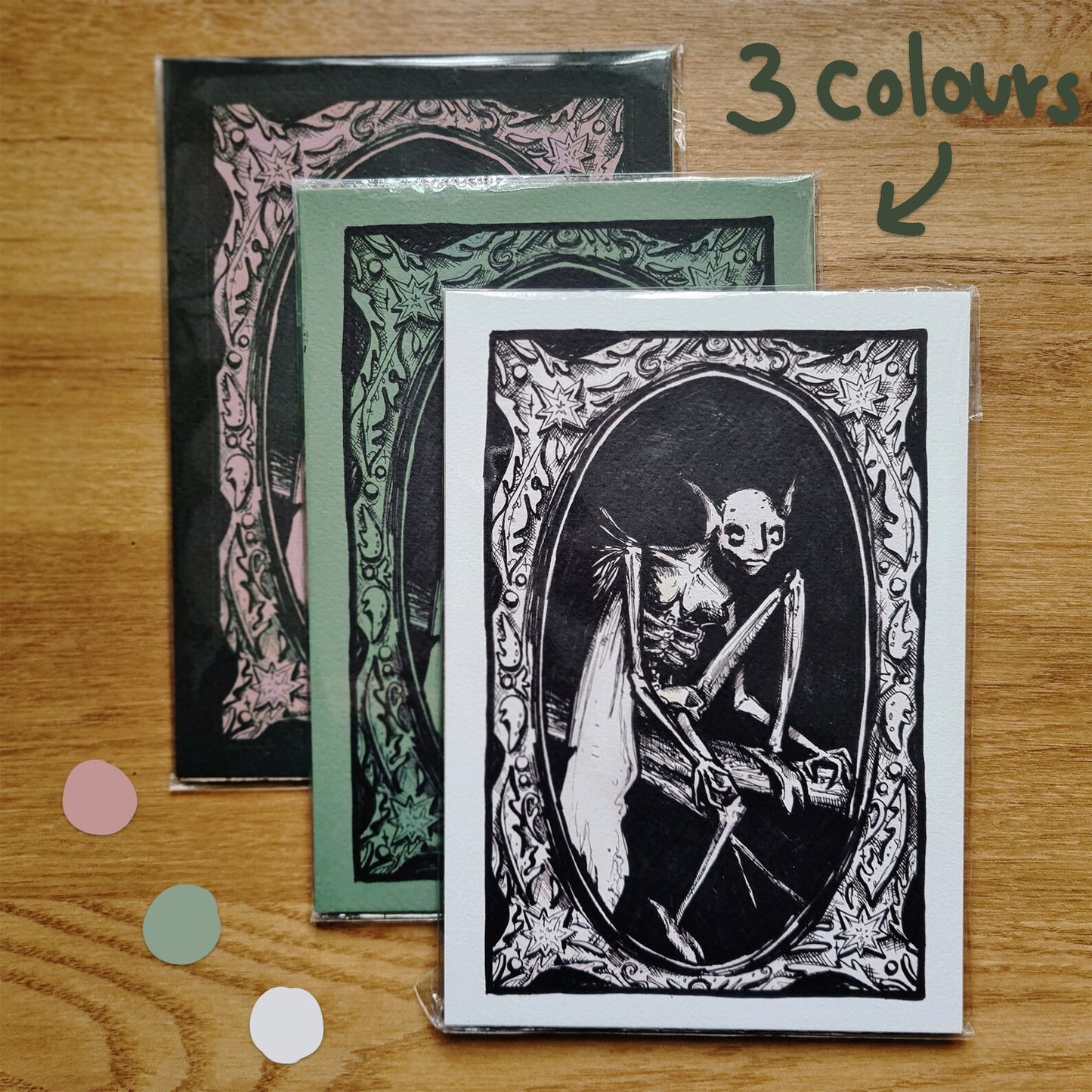 Dark Fairy Black & White A4 Print