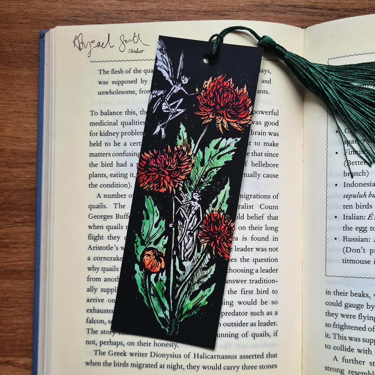 Chrysanthemum Fairy Bookmark