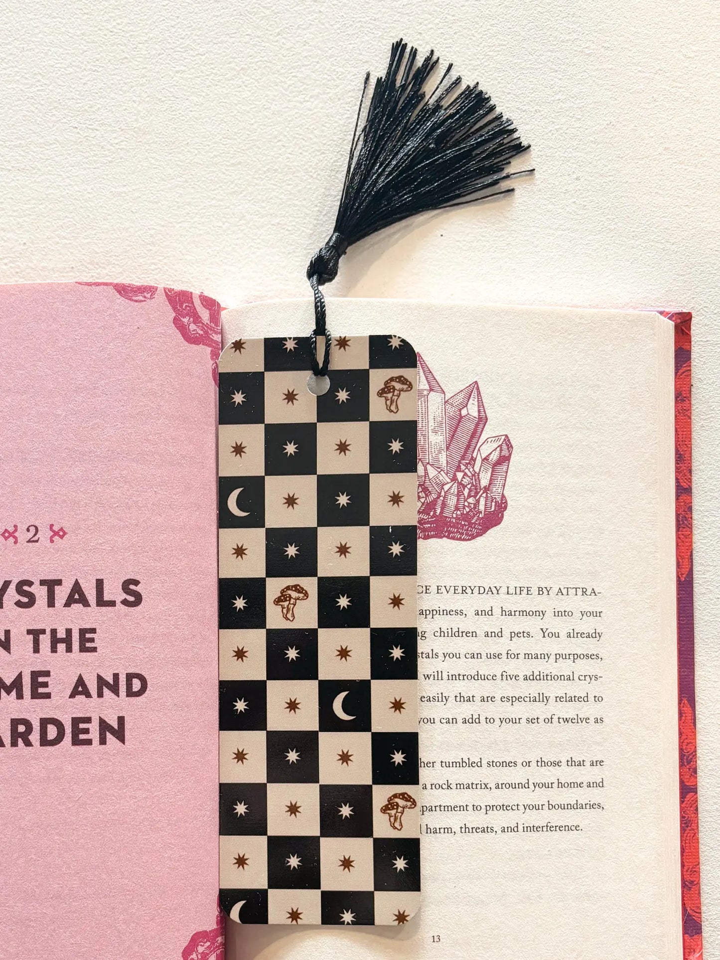Mushroom Checkerboard Bookmark