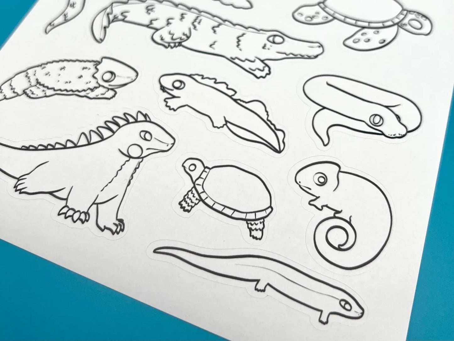 Colour Your Own Herps Sticker Sheet