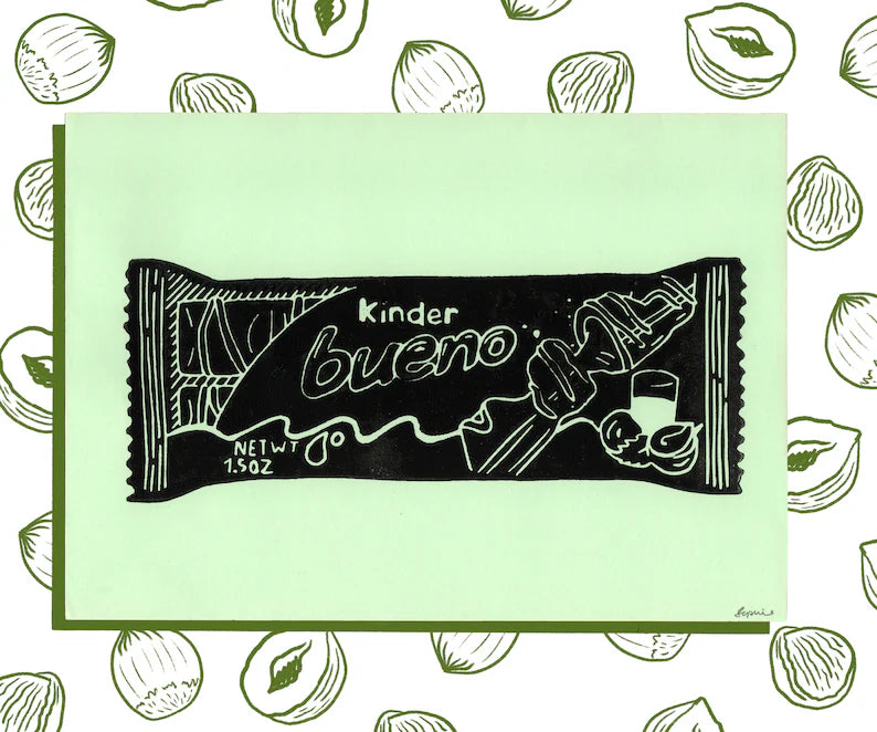 Kinder Bueno A5 Lino Print