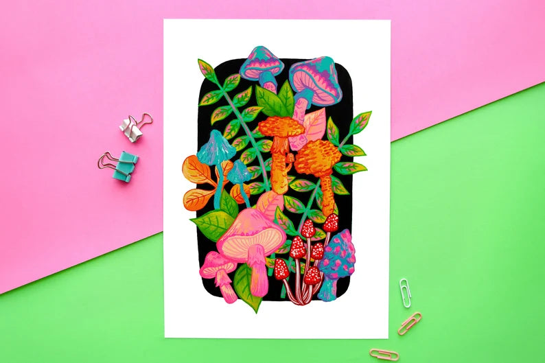Mushroom A4 Print