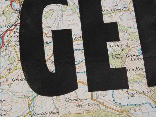 Get Lost A4 Map Lino Print