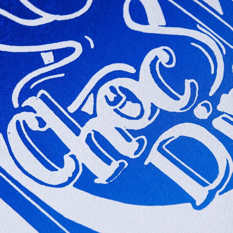 Choc Dip A5 Lino Print