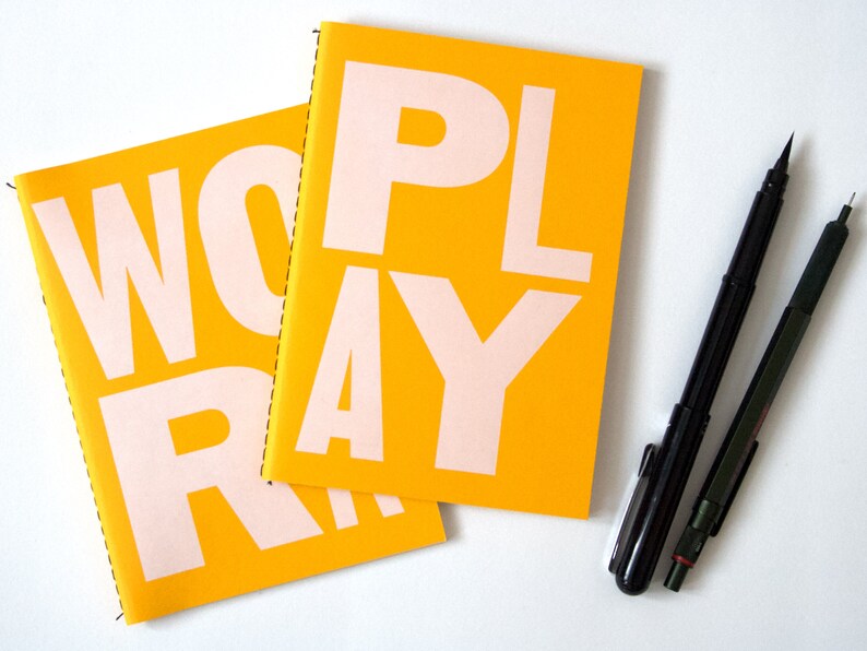 Work & Play A6 Notebook White Foil