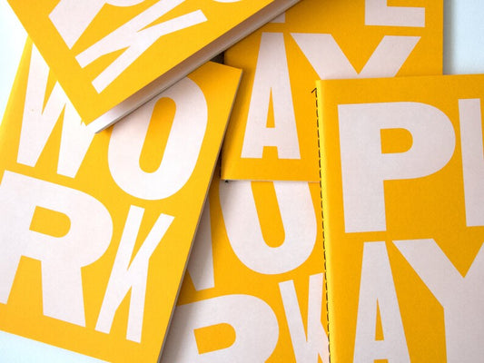 Work & Play A6 Notebook White Foil