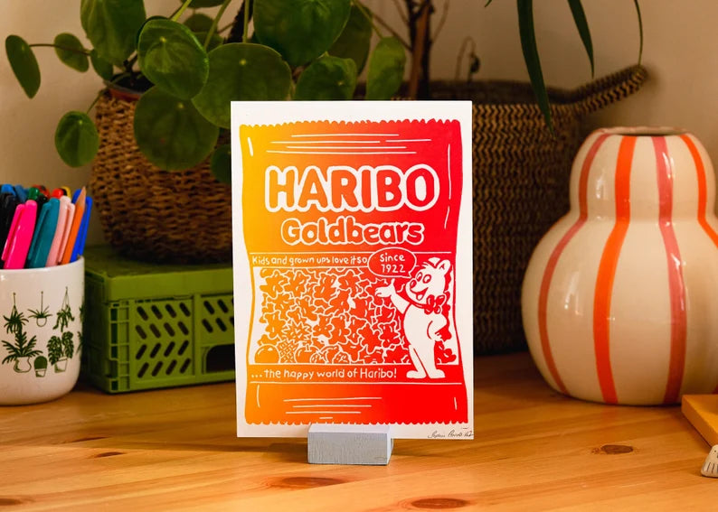 Haribo A5 Lino Print
