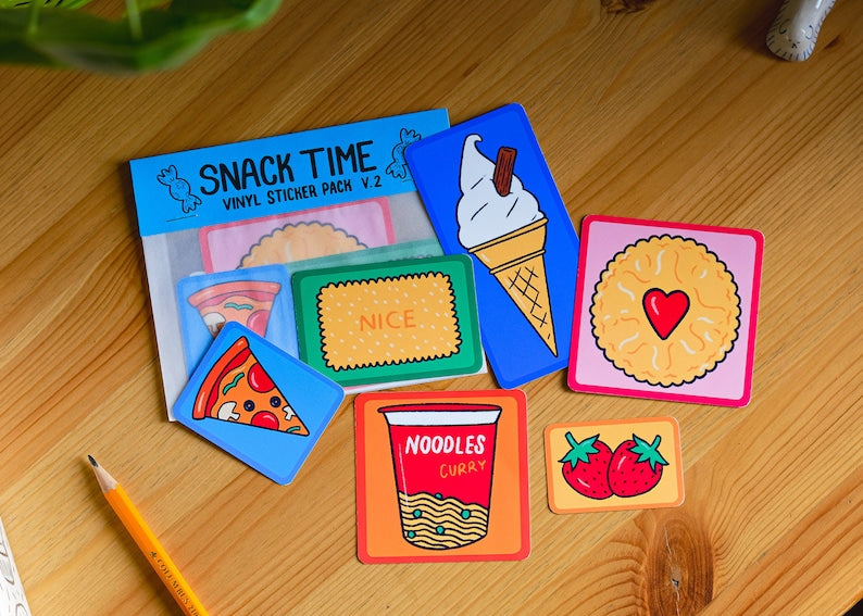 Snack Time Vinyl Sticker Pack