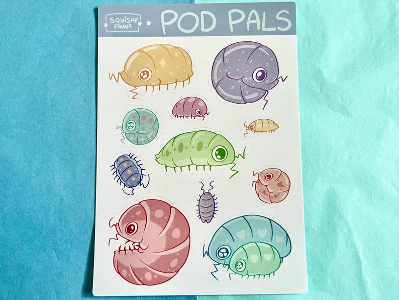 Isopod Pals Sticker Sheet