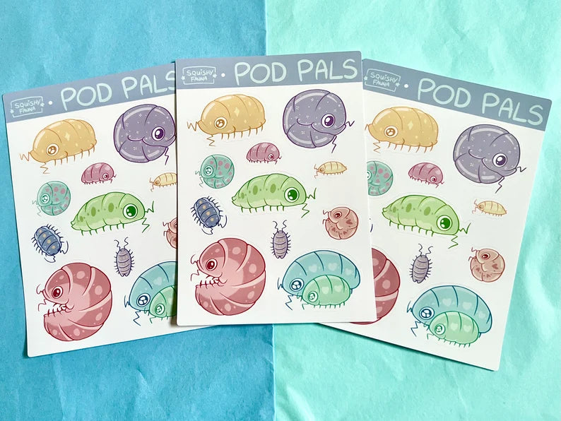Isopod Pals Sticker Sheet