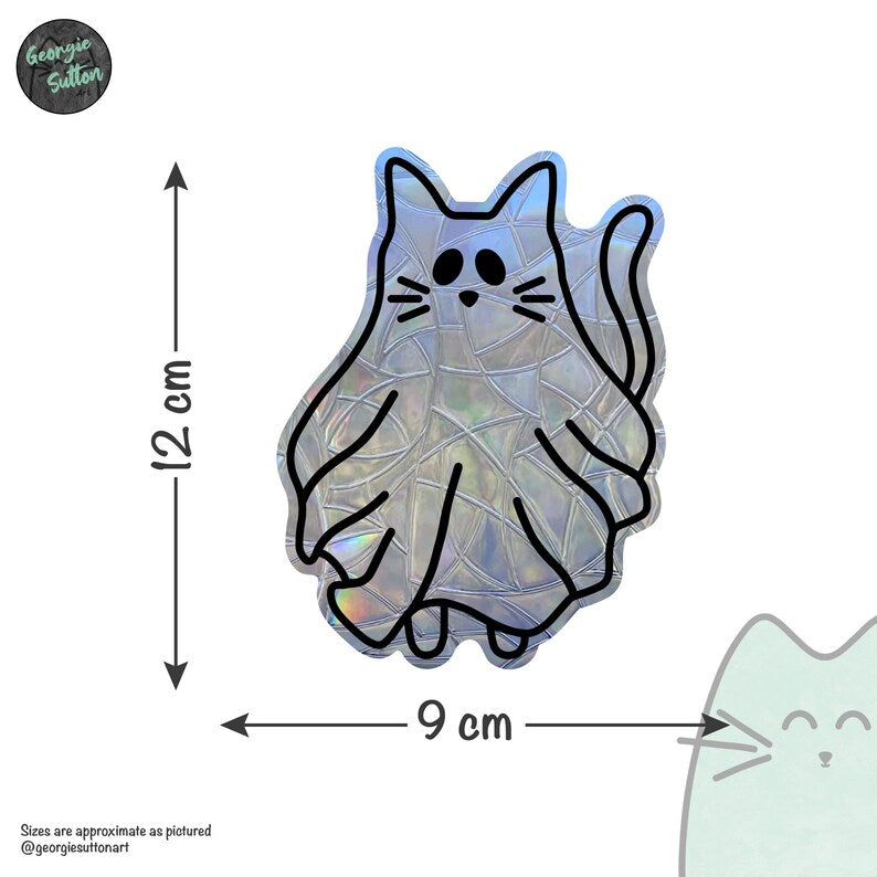 Ghost Cat Suncatcher