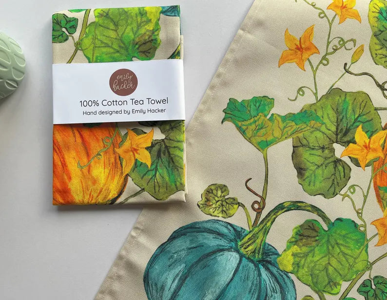 Squash Patch Tea Towel