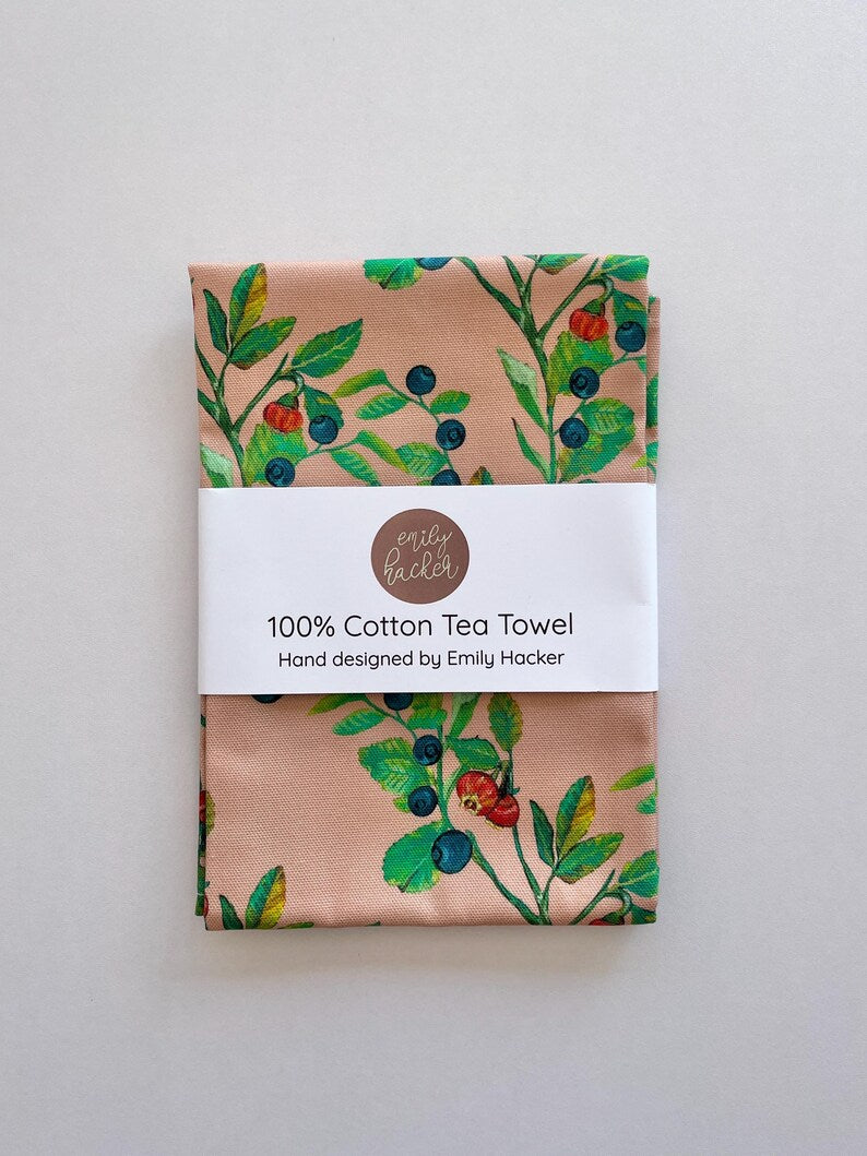 Bilberry Tea Towel