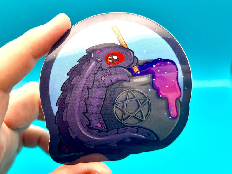 Crocodile Skink Witch Sticker