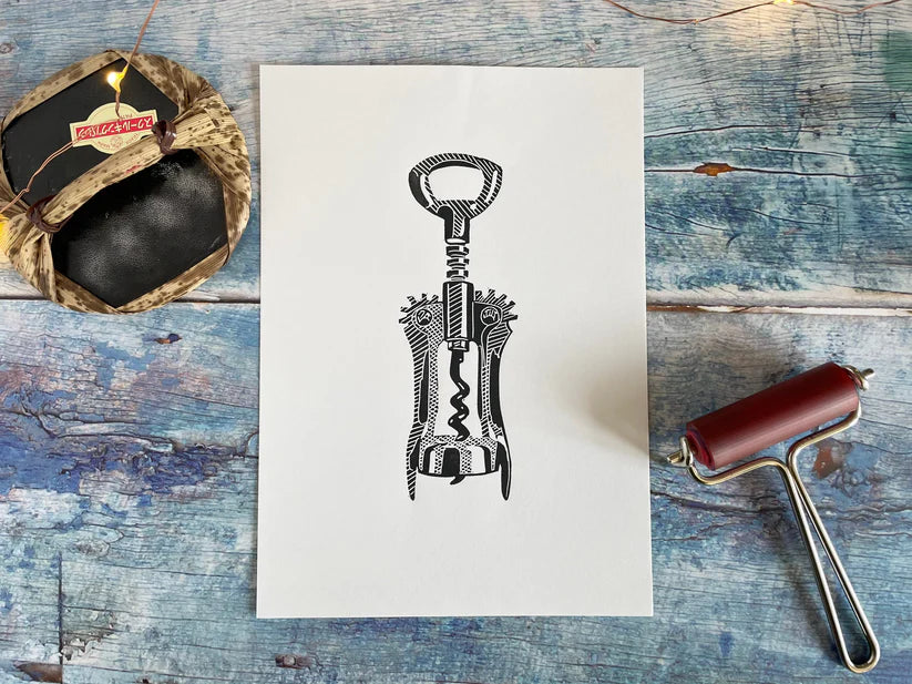 Corkscrew A5 Print