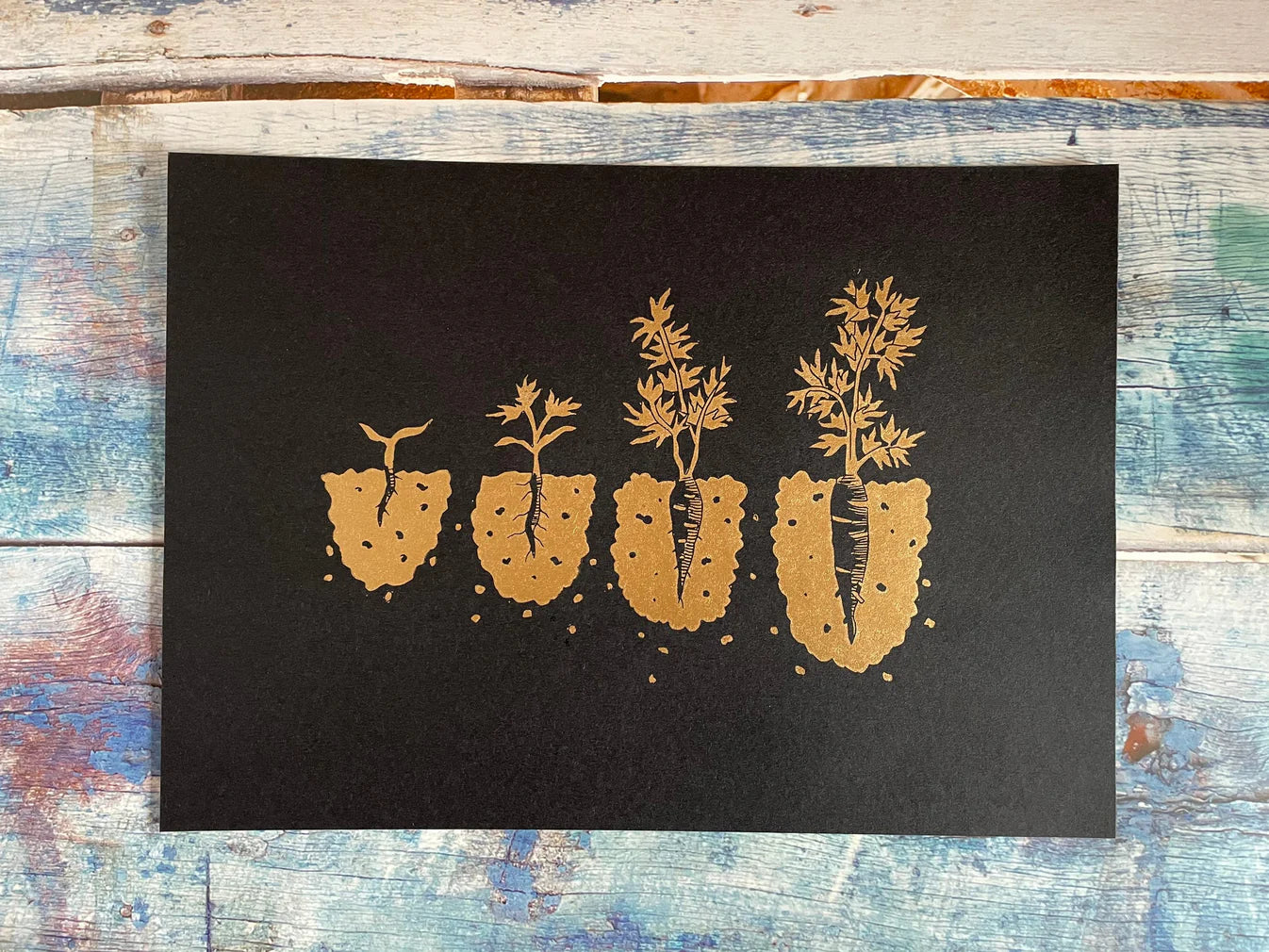 Grow Your Own A4 Lino Print