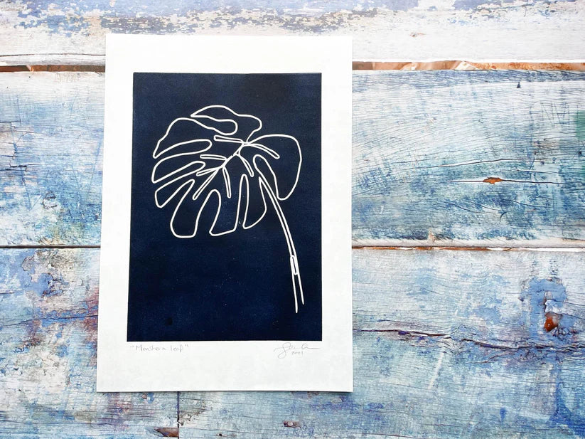 Monstera Leaf A4 Print
