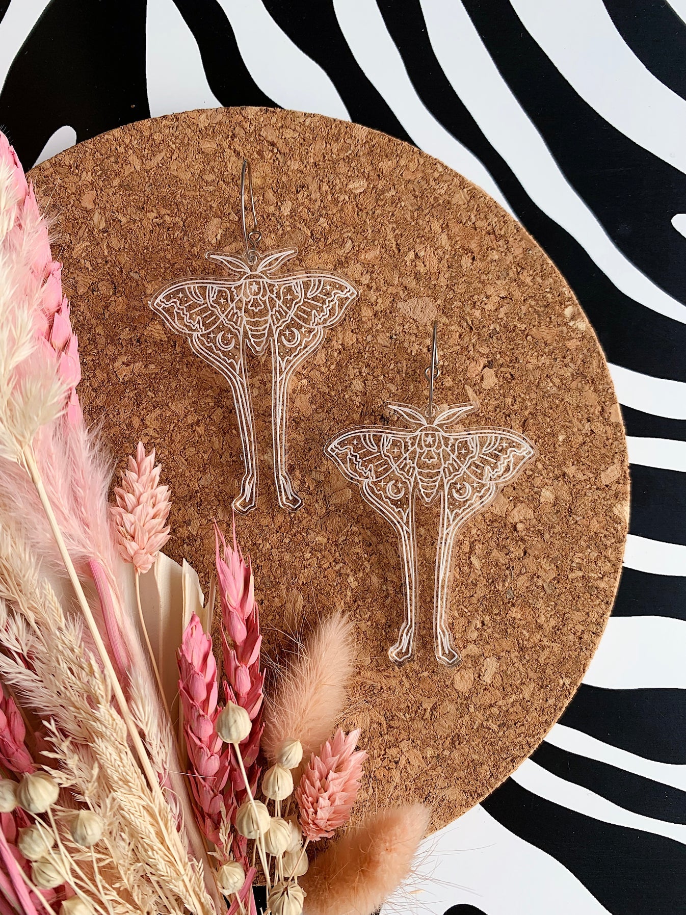 Celestial Moth Large Earrings