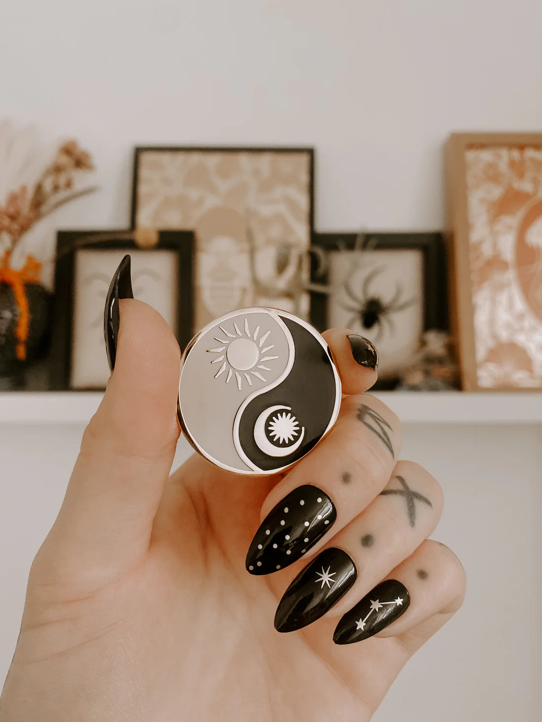 Sun & Moon Yin Yang Enamel Pin