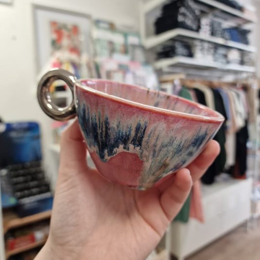 Large Tea Cup With Lustre Handle