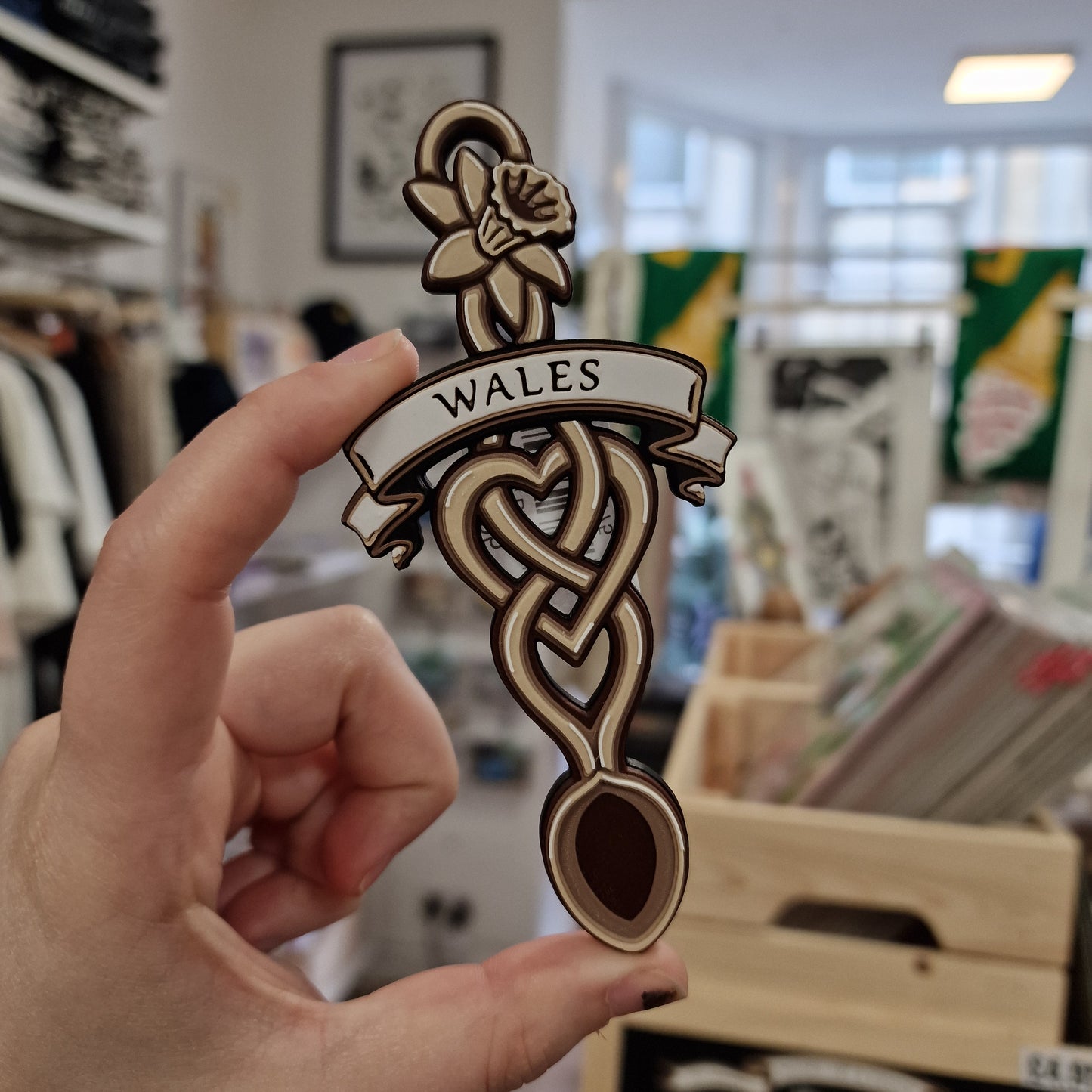 Lovespoon Daffodil Chepstow/Wales Magnet