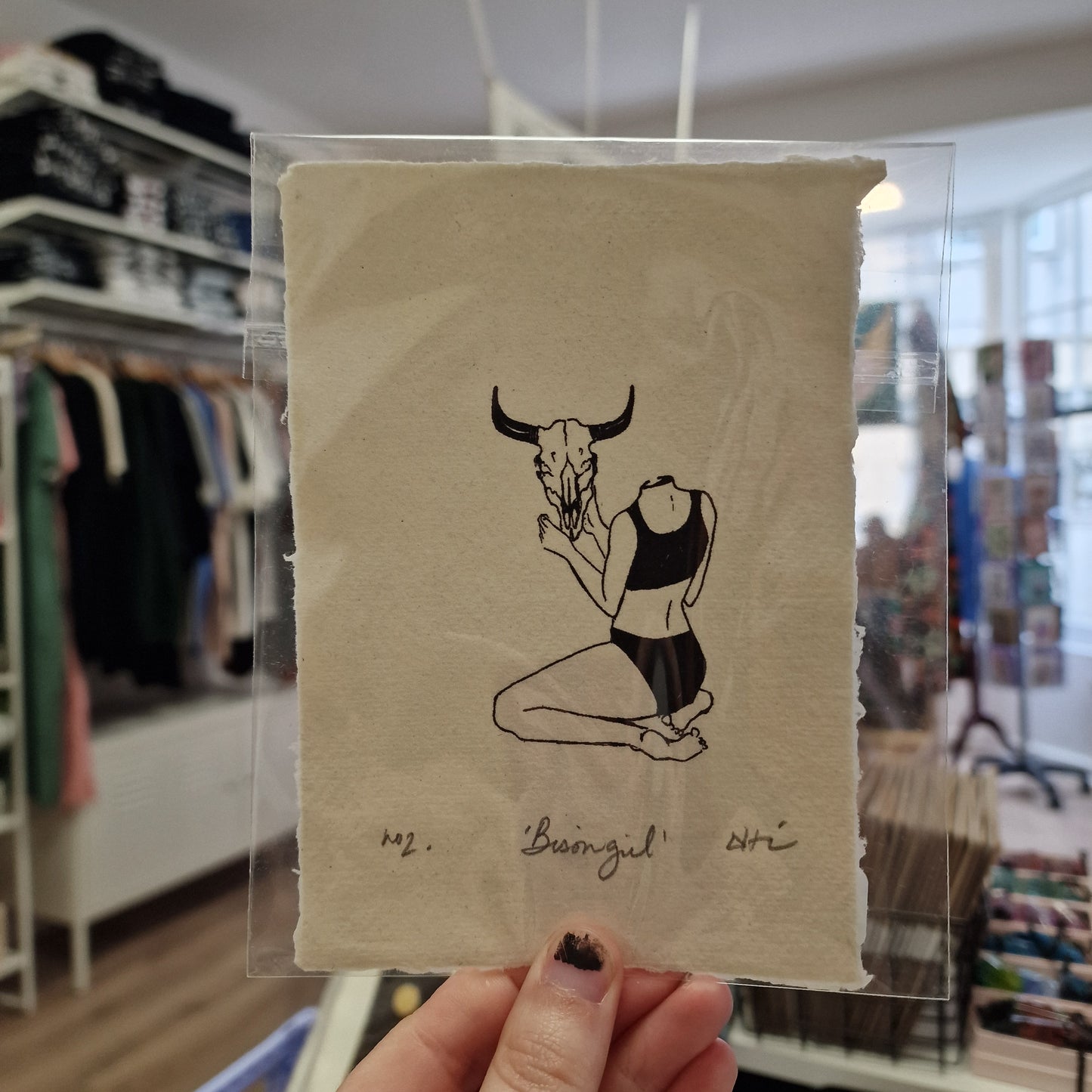 Bison Girl A6 Print