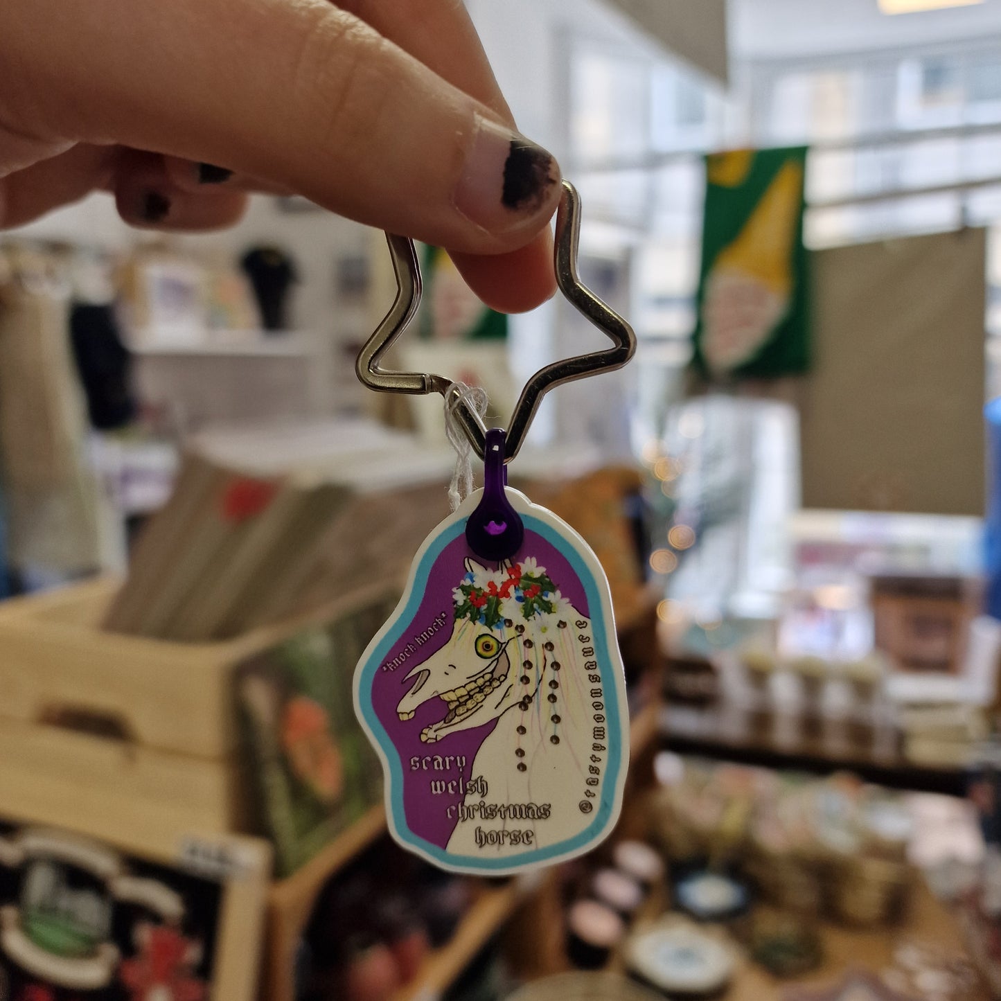 Small Mari Lwyd Keyring