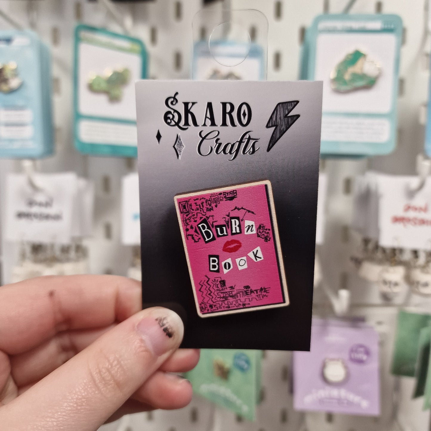 Burn Book Wooden Pin