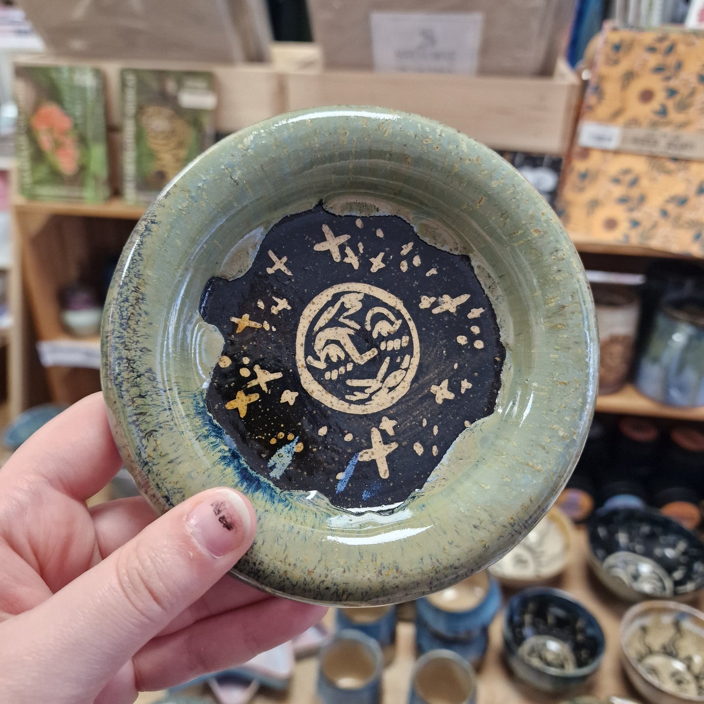 Small Moon Bubble Plate