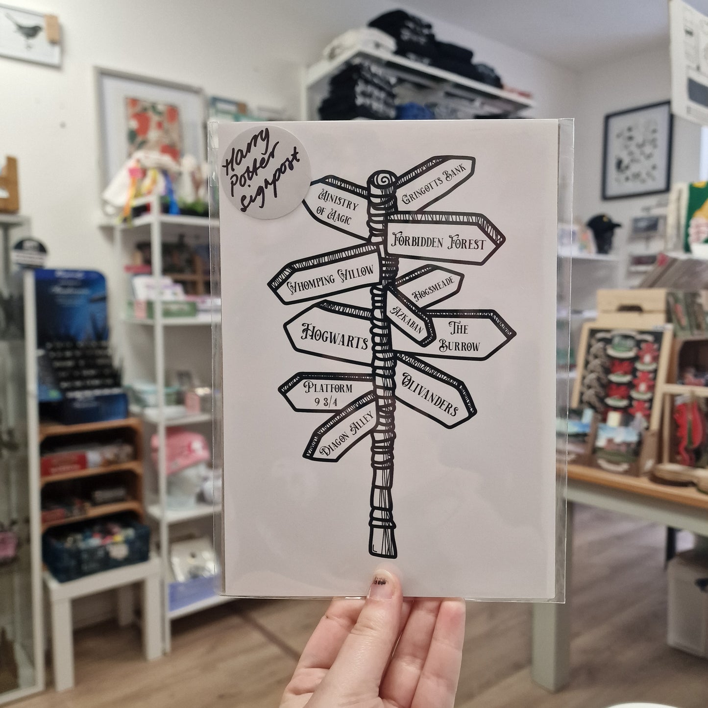 Magical Places Signpost A5 Print