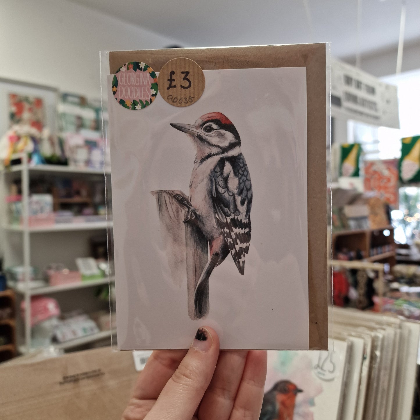 Great Spotted Woodpecker Card