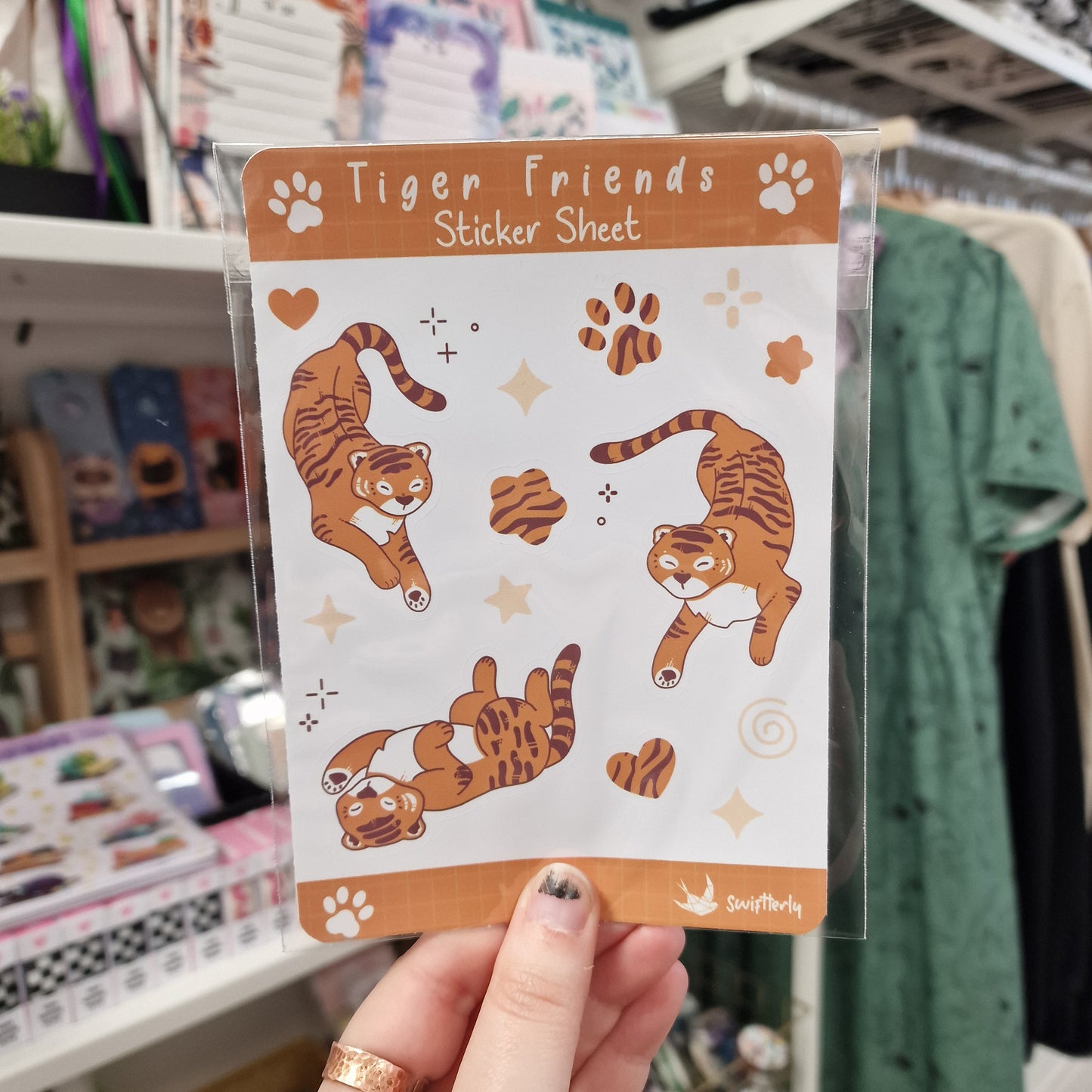 Orange Tiger Sticker Sheet