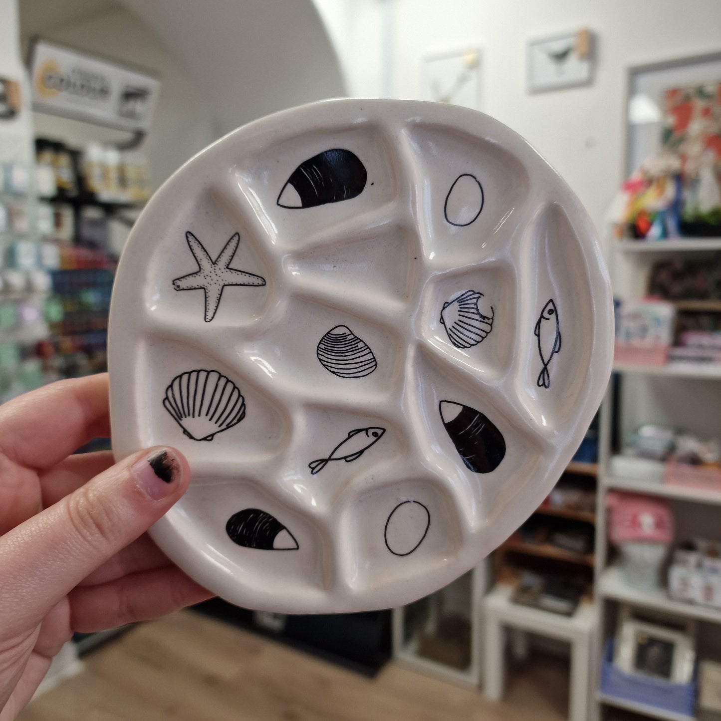 Sea Themed Ceramic Paint Palette