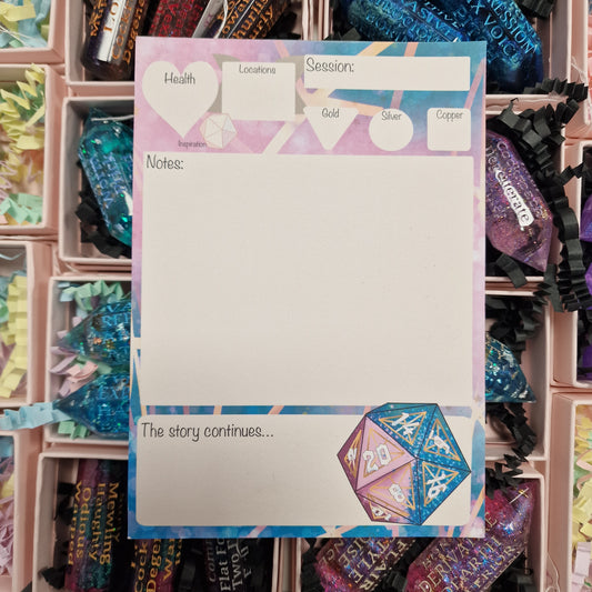 Session Tracker Notepad