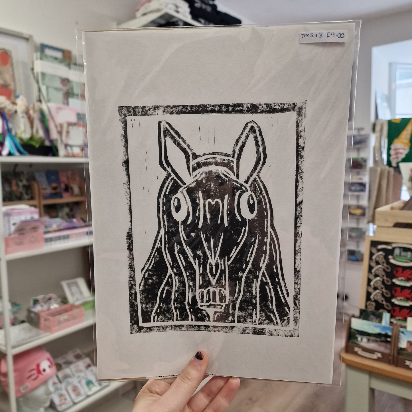 A4 Mari Lwyd Lino Prints
